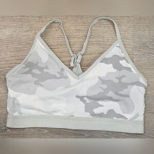 Women's Grey Camo Bralette - Lightweight Comfort